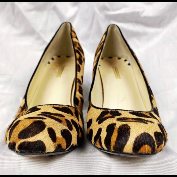 Max Studio Genuine Calf Fur Leopard Pumps Size: 8 1/2 - Picture 7 of 8